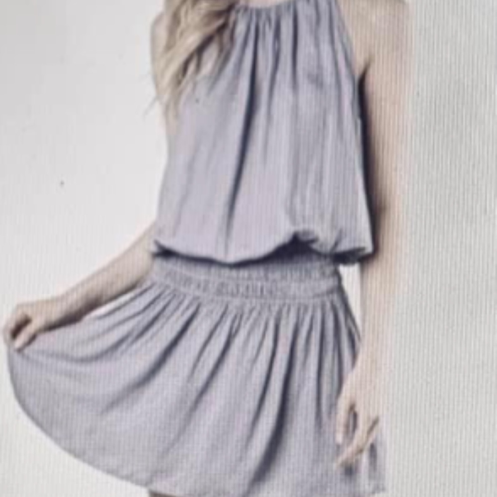 Smocked waist mini dress